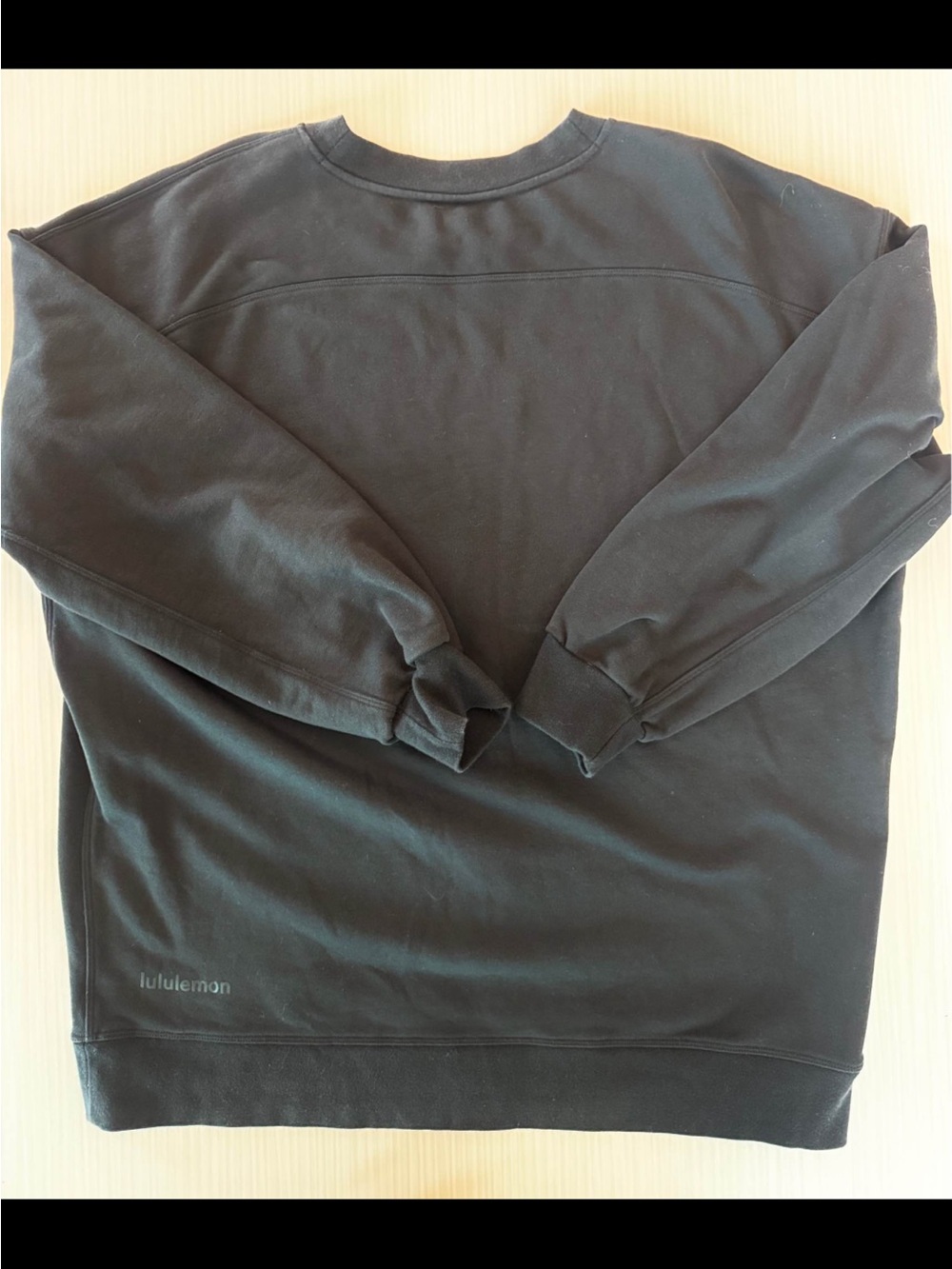 lululemon athletica Black Crew Neck Sweatshirt women’s XL